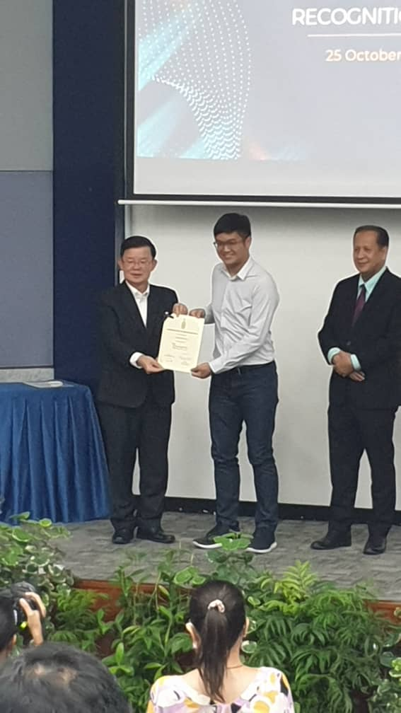 Penang i4.0 Seed Fund Recipient (Awarded by Chief Minister of Penang) 2